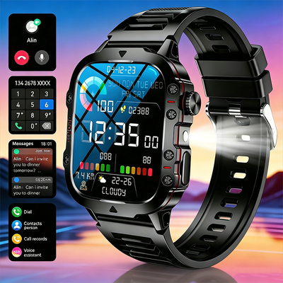 Fusion Finds Smart Bluetooth Calling Smartwatch With Touch Screen, Sports Modes & Remote Camera Control black