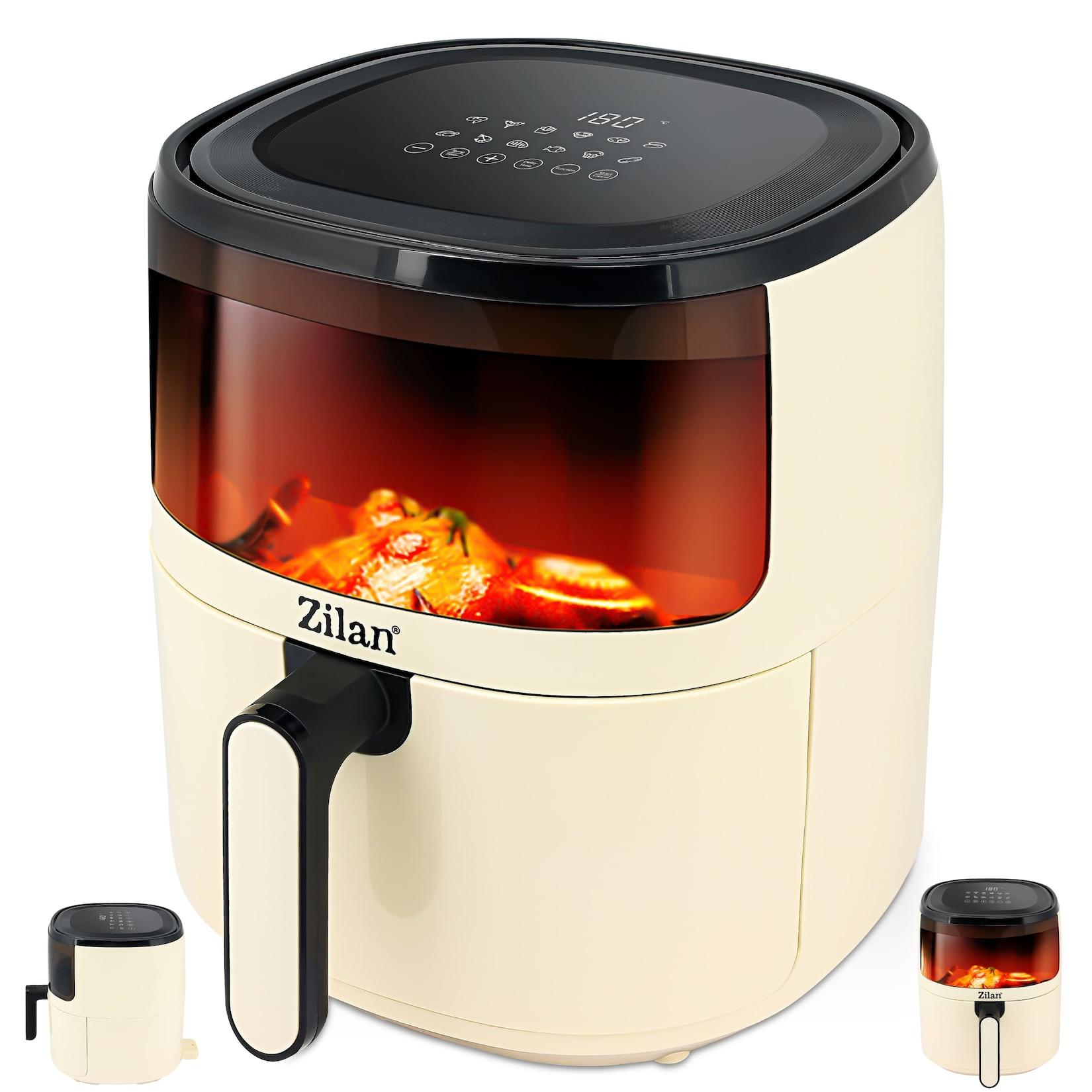 Zilan 4in1 Heißluftfritteuse 5 Liter Timer LED-Display 1500W