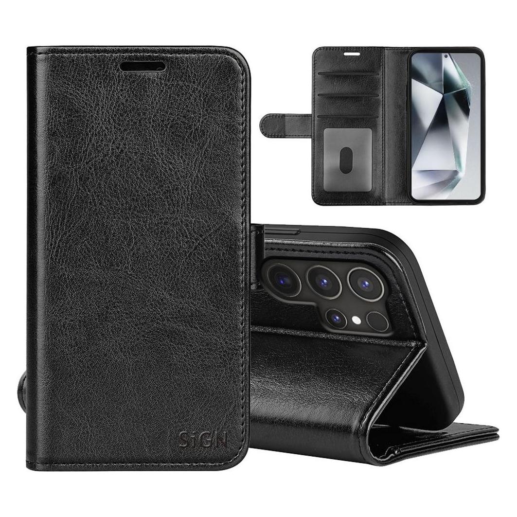 SIGN Samsung Galaxy S25 Ultra Wallet Case - Black (Samsung Galaxy S25 Ultra) (SN-PFS25U)