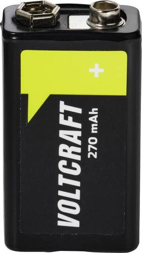 VOLTCRAFT 9V Block-Akku NiMH 270 mAh 8.4V Ready to use 1St.