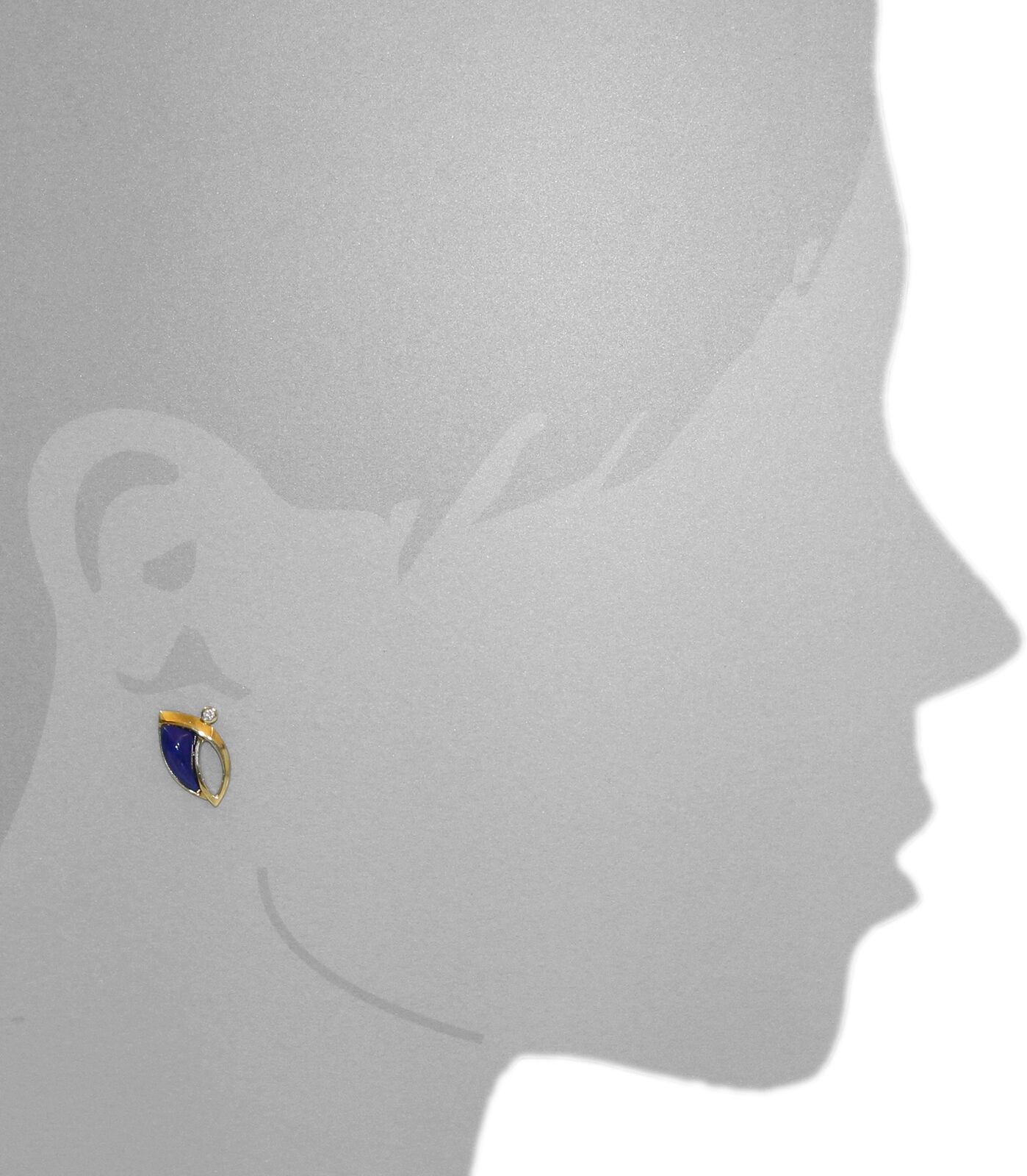Paar Ohrstecker OSTSEE-SCHMUCK "Ostsee-Schmuck Ohrstecker Antonia Ohrstecker Antonia", gelb (weiß, neutral), Ohrringe, Damen, 19x12mm, Gelbgold 333, Paar Ohrstecker