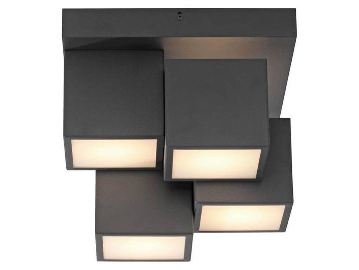JUST LIGHT LED Deckenleuchte TETRIS Lichteffekt durch Backlight schwarz Wohnzimmer, Flur, Schlafzimmer