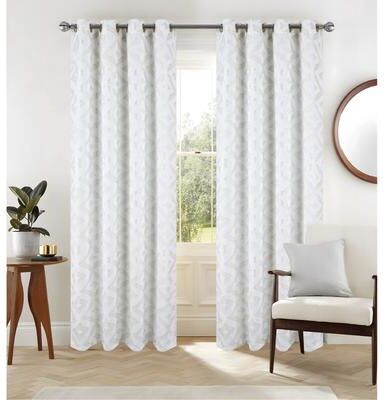 RT Designer Collection "Heathrow Halo Foil Privacy Window Curtain Panel 90"""