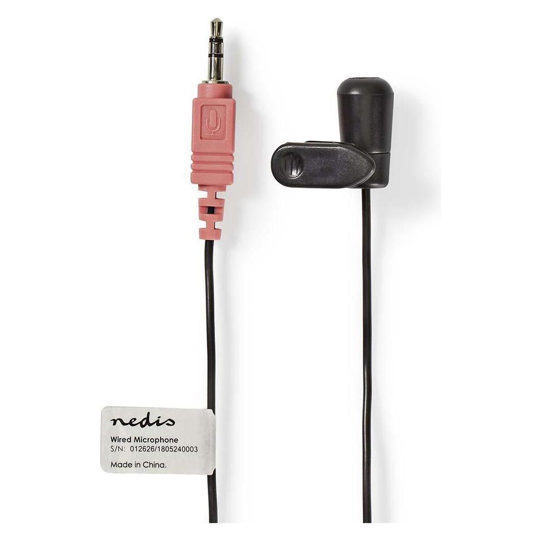 Nedis MICCJ100BK Kabelgebundenes Mikrofon Aufsteckbar 3,5 mm Schwarz (MICCJ100BK)
