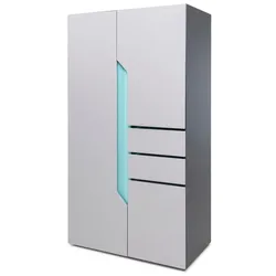 Rudolf Kleiderschrank ZE+ 110 x 202 cm Dekor Grau
