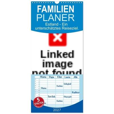 Familienplaner 2027 - Estland - Ein unterschätztes Reiseziel. mit 5 Spalten (Wandkalender, 21 x 45 cm) CALVENDO