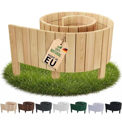 Floranica Flexibele houten borderrand lichtbruin 10 x 200 cm