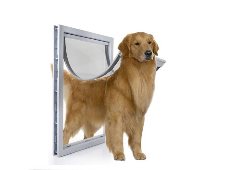 Grande porte pour gros chien pour portes en bois, haute qualité, ABS, flamme, PVC, entrée, rabat extérieur, couvercle anti-pluie, extra isolé, temps froid
