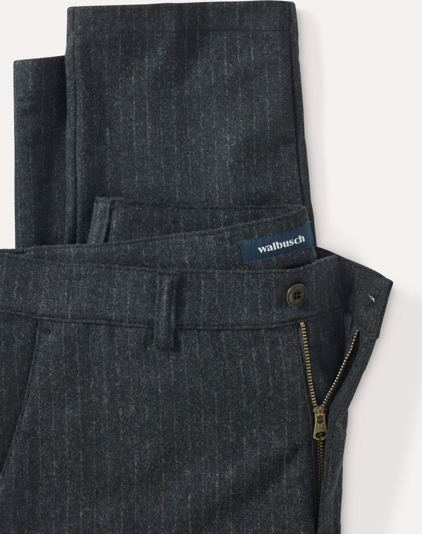 Walbusch Premium Sport-Flanell Hose, Modern Fit#normale Größen#schlanke Größen#untersetzte Größen, Farbe Grau, 52, innovatives Gewebe leicht und wärmend Herren