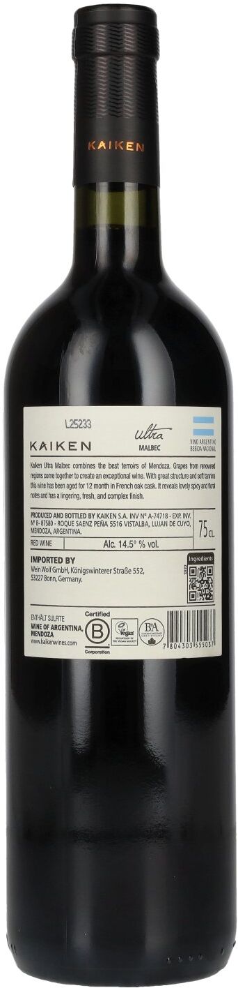 Kaiken Wines Kaiken Ultra Malbec 2022 14,5% Vol. 0,75l