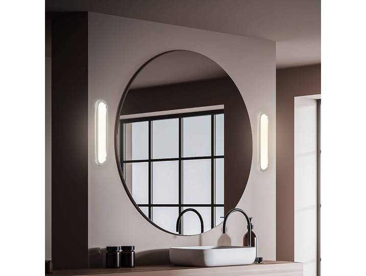 Wandlamp Pil, chroom / zilver, Badkamer, Kunststof, Modern, Wandlamp