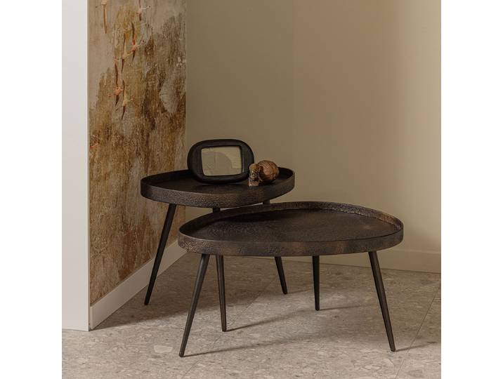 Beistelltisch Crude 71 x 39 x 52cm Messing