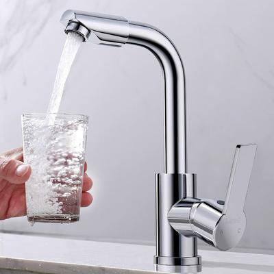 Inspire Daily Merch Splash proof Rotatable Basin Faucet For Kitchen And Bathroom, Dual use Hot And Cold Water Faucet silver