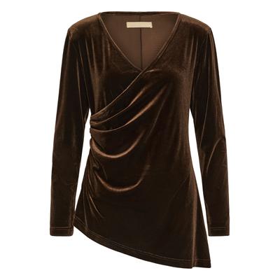 Langarmbluse CULTURE "Culture DK Bluse langarm CUCHANANNA", Damen, Gr. S, braun (coffee bean), Blusen