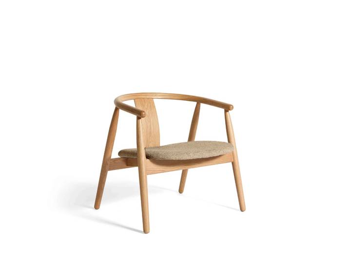 Relate Loungesessel, Eiche natur Stoff