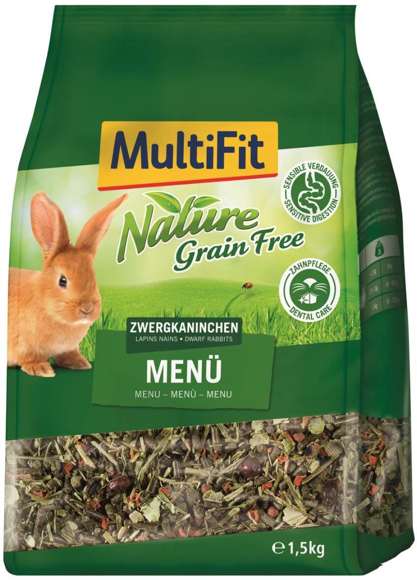 MultiFit Mangime per Conigli Nani Senza Grano 1.5KG