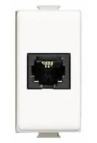 EC ELETTROCANALI Telefoonaansluiting RJ11 EASY stekker 6/4 - Wit