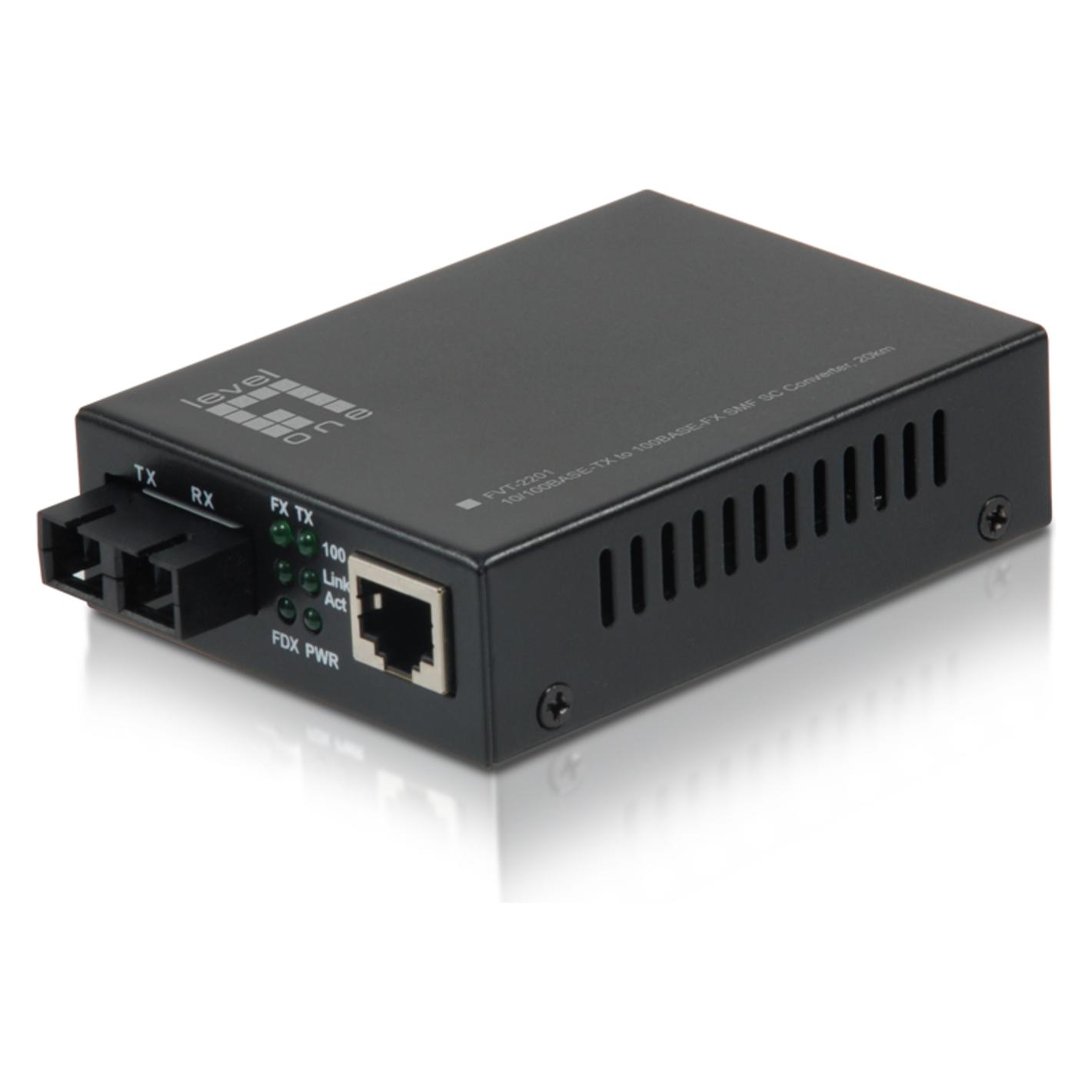 LevelOne Konverter FVT-2201 10/100TX>100FX SC SMF (FVT-2201NEUEVERSION)