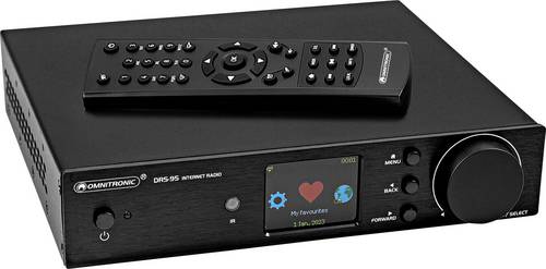 Omnitronic DRS-95 Internet Tischradio DAB+, FM, Internet Inkl. Fernbedienung Schwarz
