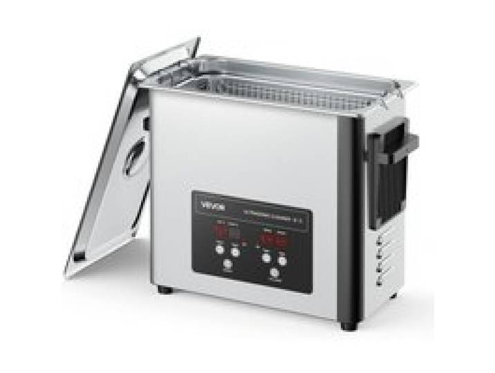 VEVOR 6 L Ultrasoonreiniger, professionele ultrasoon reinigingsmachine met reinigingsmand en digitaal display, 120 W roestvrij staal 40 kHz industriële reinigingsmachine voor horloges en sieraden