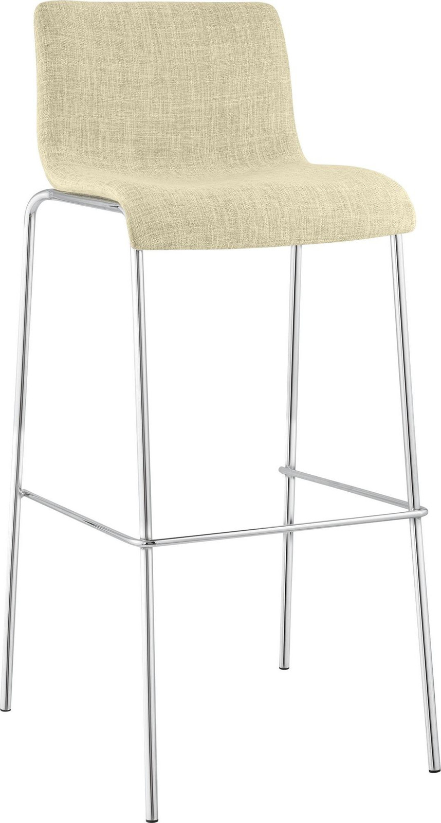 CLP Barstoel Hoover - Modern - Crème - Stof - Chroom