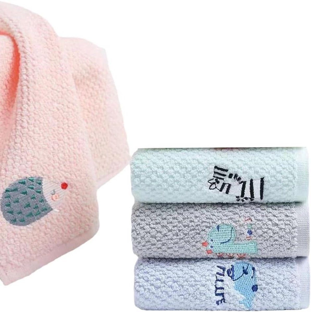 Super zachte katoenen washandjes voor kinderen, multicolor, 50 x 25 cm