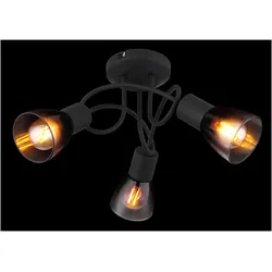 Globo, Deckenleuchte, Satella Deckenleuchte 3-fach Schwarz Matt, Metall Ø7,2cm 54312-3D (E14)
