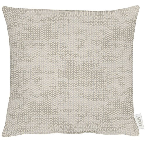 Apelt Kussenhoes beige/wit, polyester en linnen, 40 x 40 cm