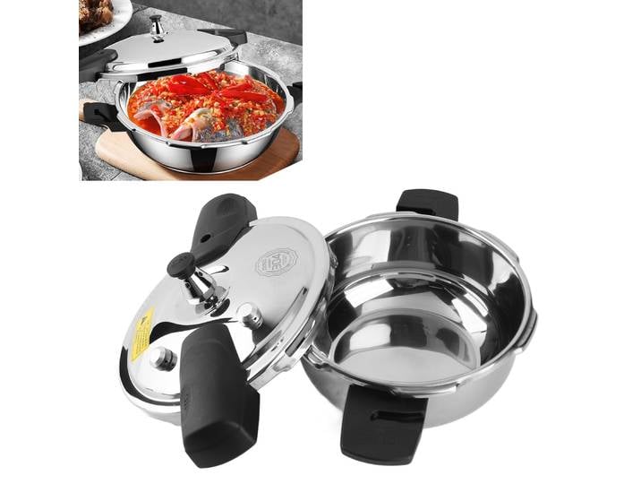 Autocuiseur 1,8 l pour cuisson de diverses aliments, Mini autocuiseur polyvalent et sain pour huîtres pressées pour cuisinière à Induction