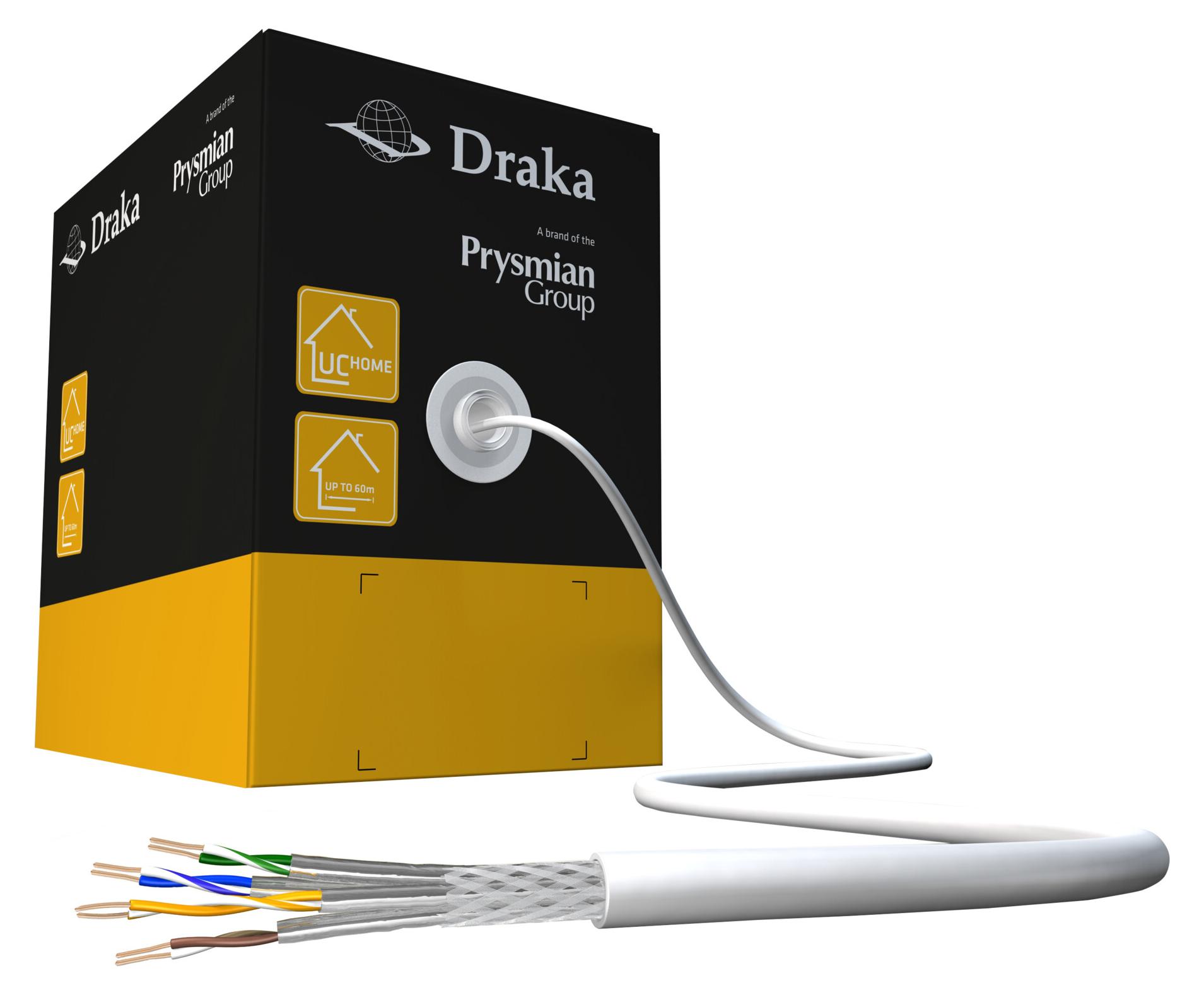 Draka Comteq (DNT) UChome SS26 Kat.7 weiß 4P S/FTP AWG26 60026455-Dca-Box350 350 Stk