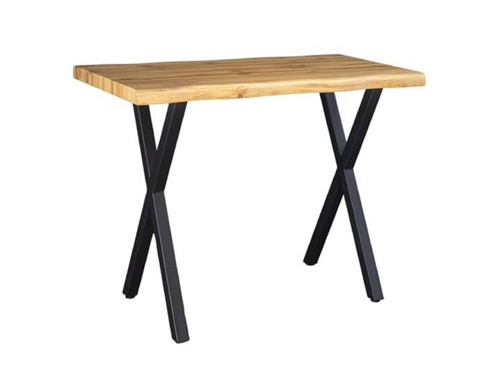 Riess Ambiente Bartisch WILD 120cm - schwarz braun - Metall Stabile Konstruktion, 120 kg Belastbarkeit, industrial-Design, natürliche Optik, robust, Metallgestell