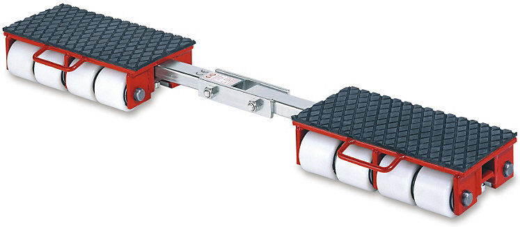 kaiserkraft Transportfahrwerk, fest, mit Verbindungsstange und Gelenk, Tragfähigkeit 18000 kg