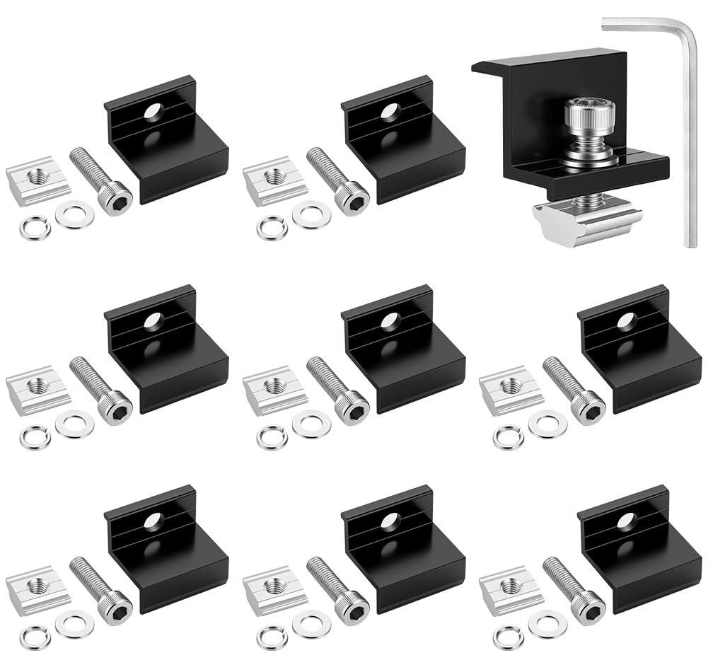 Dripio Set van 8 aluminium zonnepaneelmontagebeugels, 30 mm