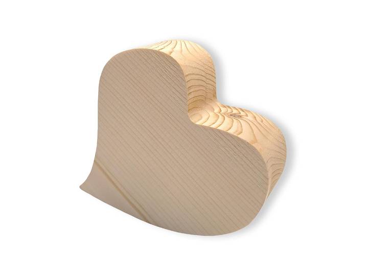 Dekofigur HOLZ ZOLLHAUS Massivholz Herz , beige (natur), B:25cm H:25cm T:25cm, Massivholz, Dekofiguren, Dekofigur