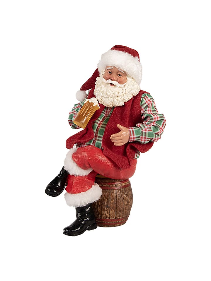 Clayre & Eef Dekofigur "Weihnachtsmann" in Bunt - (H)24 cm - onesize