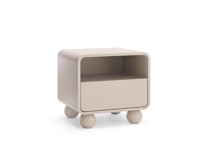 BETTSO Nachttisch ALVION 55 cm Kaschmir