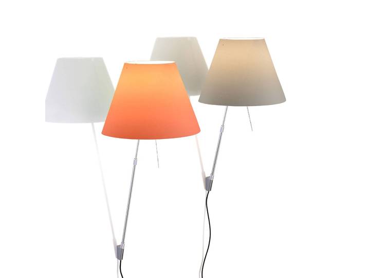 Luceplan Wandlampe Costanza, dimmbar, gelb / orange, für Wohn- / Esszimmer, Aluminium, Design, Wandleuchte, Wandlampe Innen
