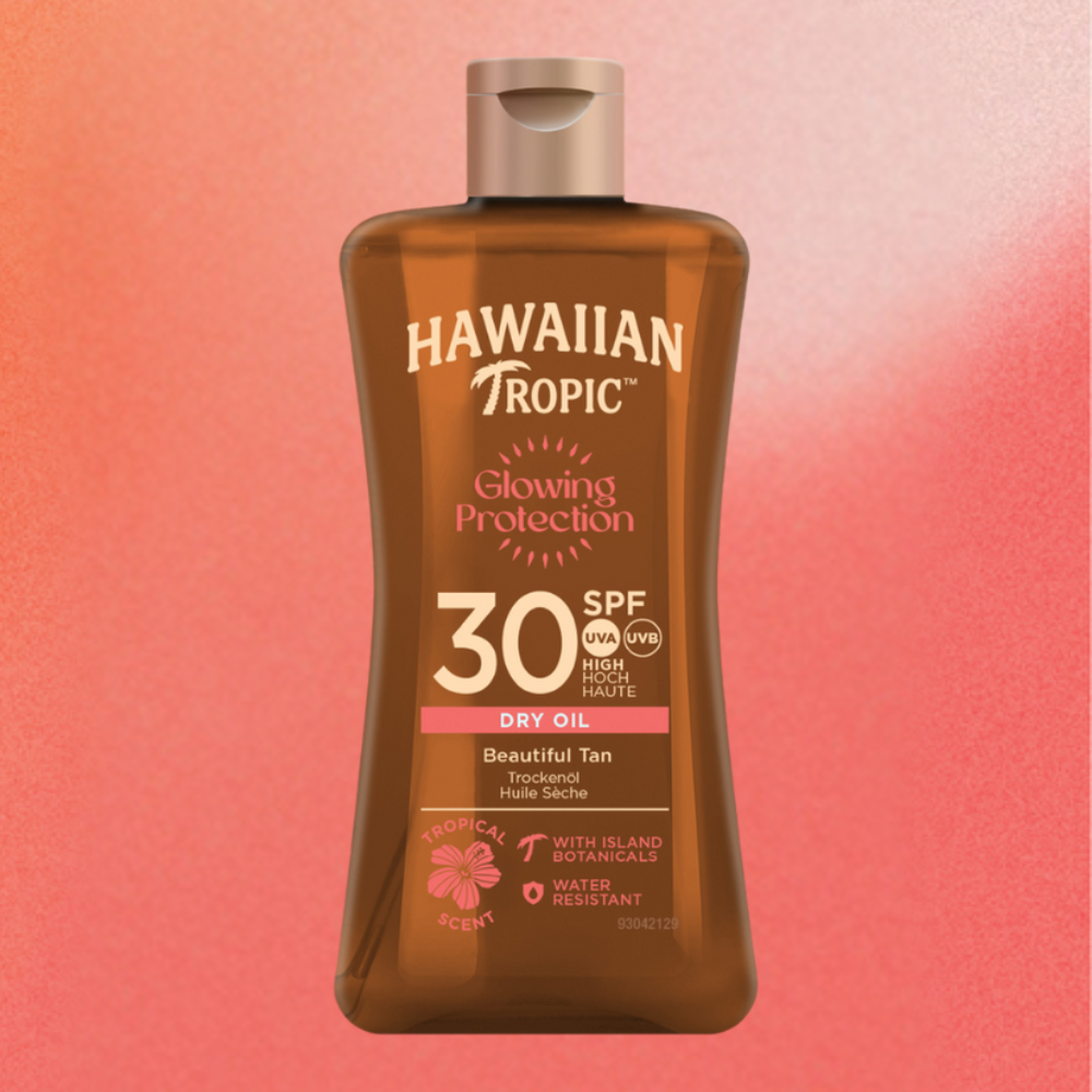 Hawaiian Tropic Aceite corporal seco de protección resplandeciente 100mL SPF15