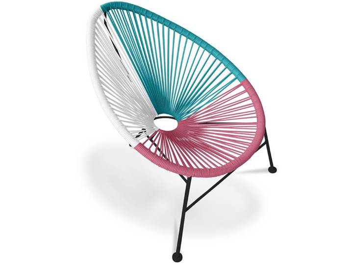 Fauteuil Acapulco - Piétement Noir Multicolore