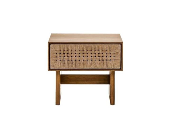 LXLAEOANG Nachttisch Aus Massivholz-Rattan, Kleiner Schrank Einfacher Aufbewahrungsschrank im Retro-Stil for Schlafzimmer