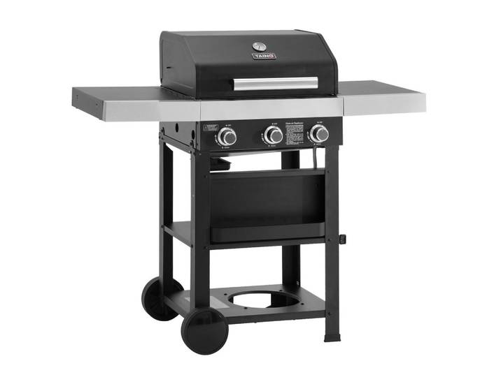 Taino Gasgrill Wabaya 3+0, Schwarz, Metall, 112x103x53 cm, Grills, Gasgriller