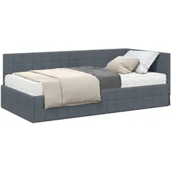 vidaXL, Bett, Samtbettrahmen (90 x 190 cm)