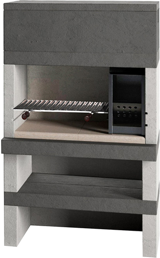 Edilmark KUBO - Barbecue in muratura a legna e carbone - Fuoco a Destra