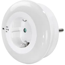 Hama Circle LED-Nachtlicht mit Steckdose & Nachtsensor