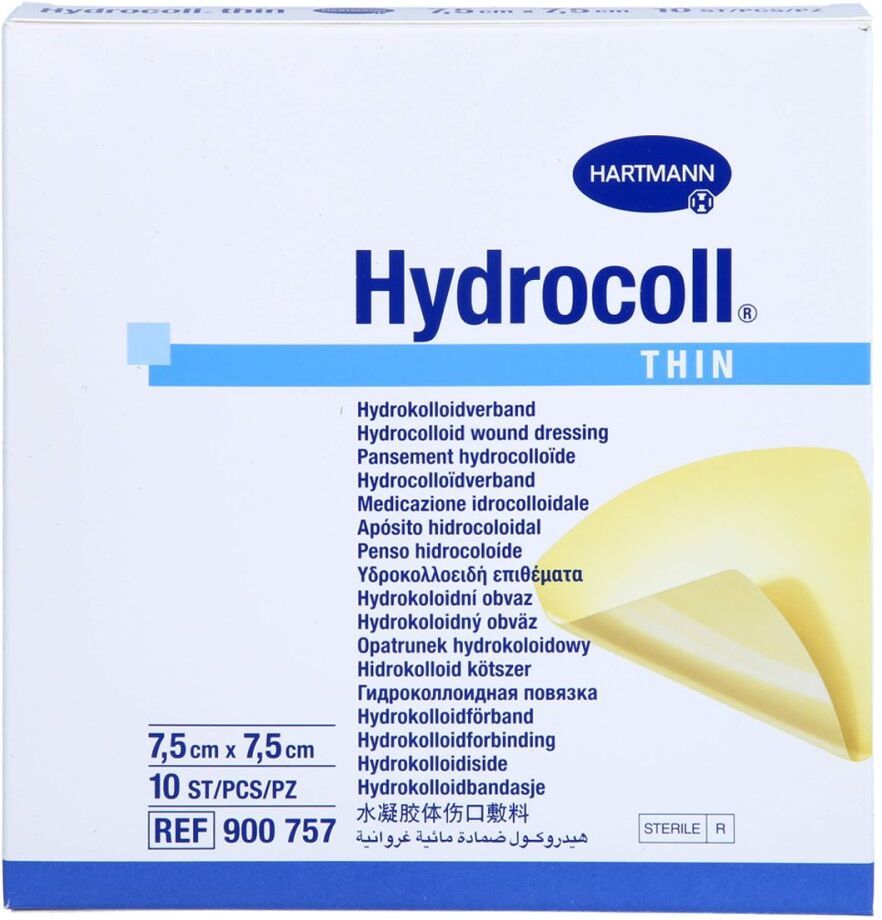 Hydrocoll Thin Wundverband 7,5x7,5 Cm