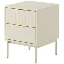 Nachtkommode  Nanno , beige , Maße (cm): B: 40 H: 52 T: 41.5