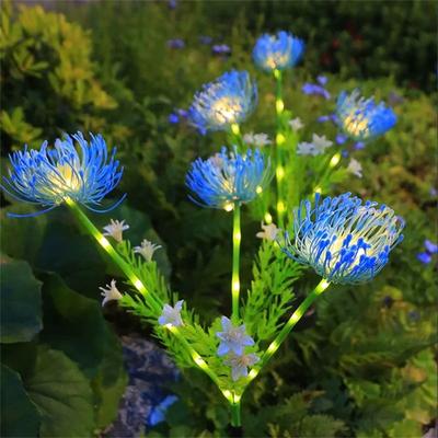Uplift Picks Solar Flower Garden Lights Waterproof Ground Stake Lamp Set 1 Pc blue