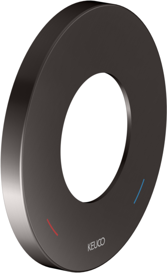 KEUCO IXMO Wandrosette 59551350091 rund, Übergröße, für Einhebelmischer Unterputz, Ø 10,5 cm, Titanschwarz gebürstet