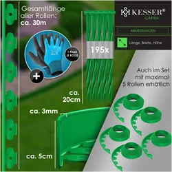 Kesser, Rasenkante, Flexible Rasenkante aus Kunststoff Länge 10m Höhe 5cm (1000 cm)