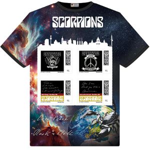 DeutschePost Briefmarken Scorpions Universe, Set, 4 verschiedene Motive, selbstklebend, 4 Stück